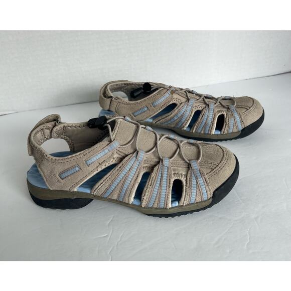 Clarks Collection Tuvia Maddee Fisherman Hiking Outdoor Sport Beige Sandals 6.5 - Picture 2 of 11